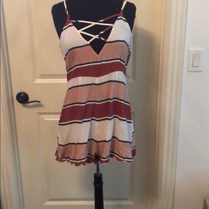 Kendall+ Kylie striped romper